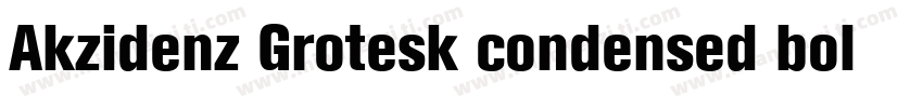Akzidenz Grotesk condensed bold字体转换
